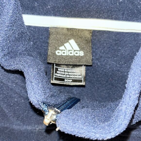 Michigan Wolverines UM Football fleece sweatshirt T neck mens 3 stripe Blue soft - Picture 3 of 5